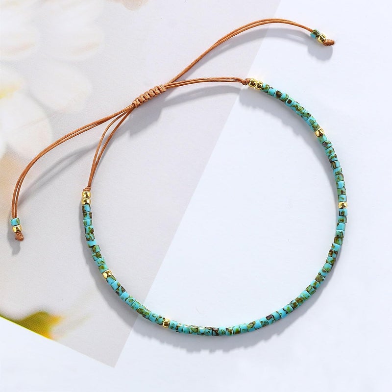 KELITCH Women Bracelets Seed Beaded Handmade Adjustable Chain Friendship Bracelets for Women - Image 3